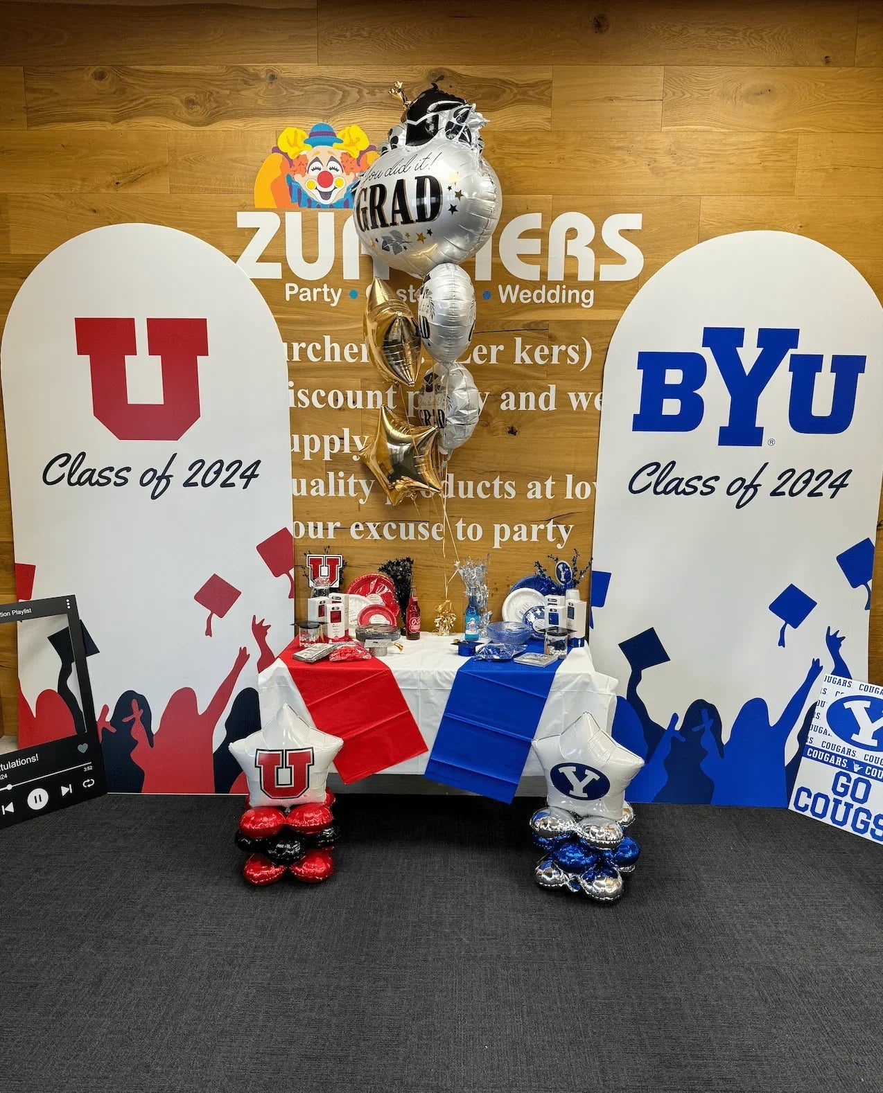 Custom BYU and U of U Party Supplies - Zurchers