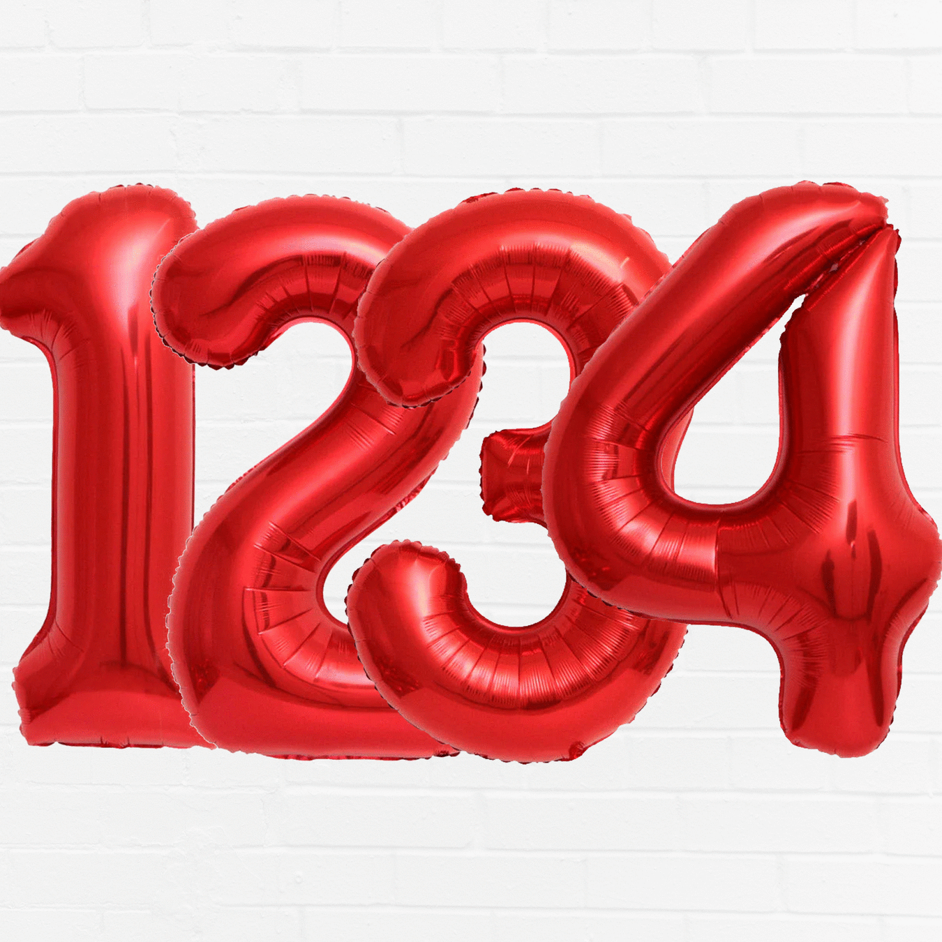 Zurchers.com Red Mylar Balloon Numbers.