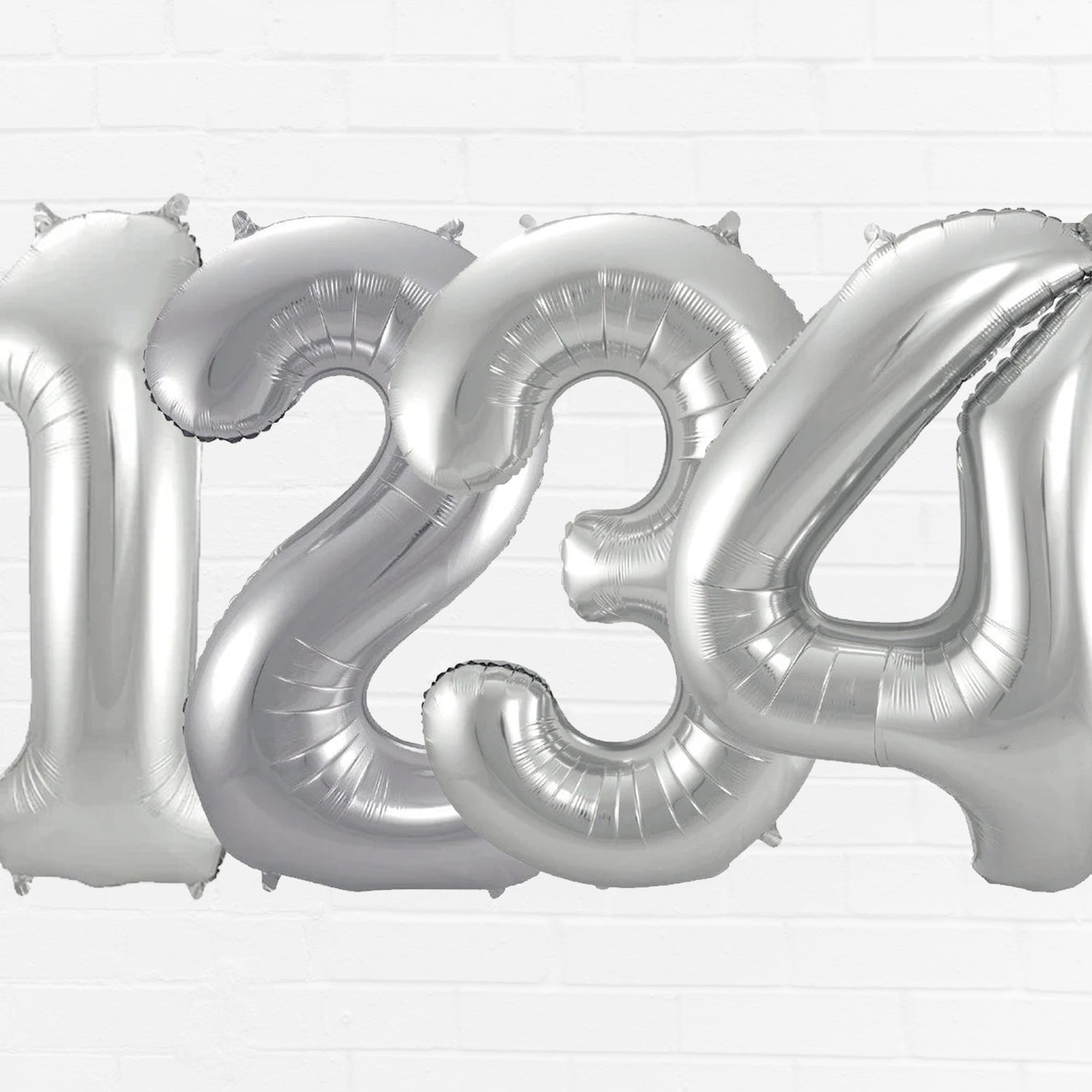 Zurchers.com Silver Number Balloon Collection.