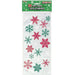 A 20 count package of Christmas Red And Green Snowflakes Cello Bags.