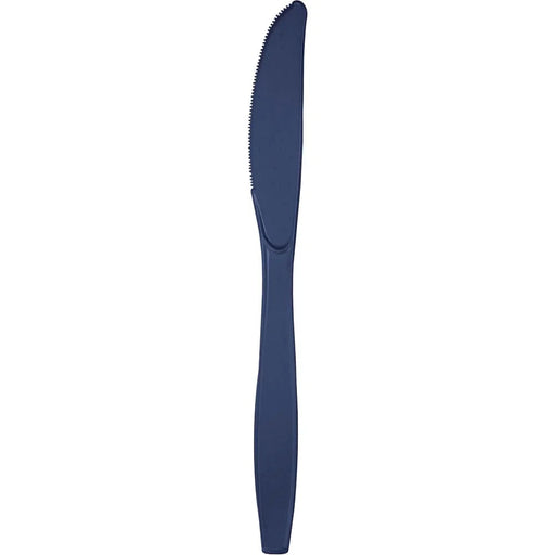 Navy Plastic Knives | 24ct