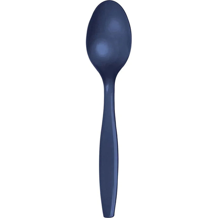 Navy Plastic Spoons | 24ct - Zurchers