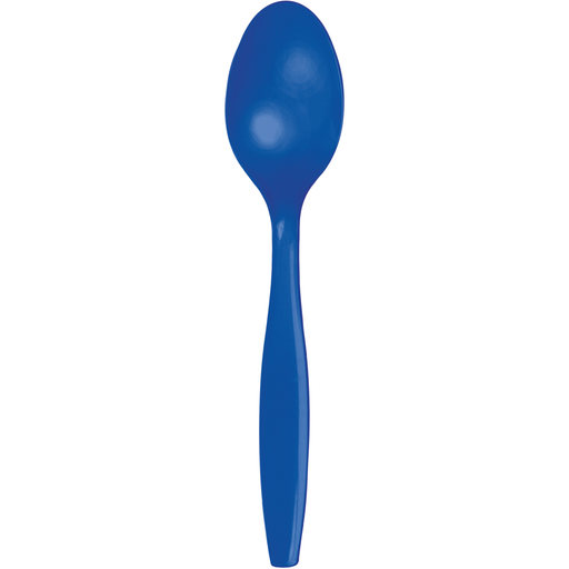 Cobalt Premium Plastic Spoons | 24ct