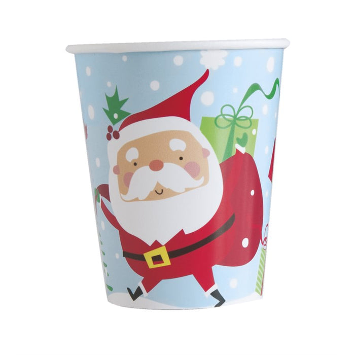 Christmas Colorful Santa Paper Cups 9oz | 8 ct