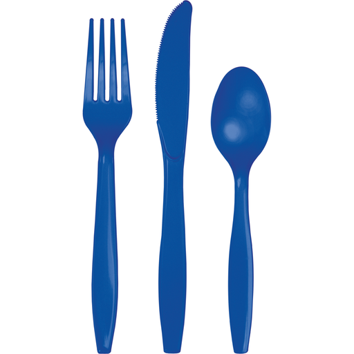 Cobalt Premium Plastic Assorted Cutlery | 24ct
