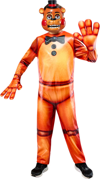 Child Toy Freddy FNAF shown against a plain white background — a Halloween costume accessory.