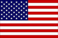 American flag featuring 50 white stars on blue canton and 13 red and white stripes representing the original states.