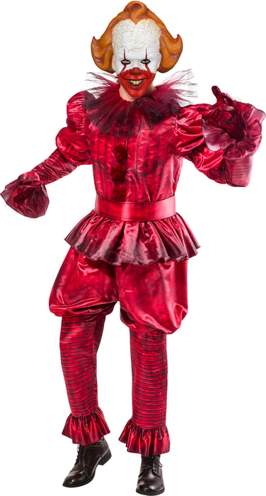 Adult Bloody Deluxe Pennywise shown against a plain white background — a Halloween costume accessory.