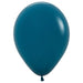 Deep teal latex balloon with a glossy finish and small black tie at the bottom, shown against a white background.