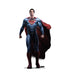 Superman in blue and red suit with red cape stands facing forward with determined expression against white background.