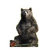 Life-size cardboard standup of Baloo the bear sitting upright with gray and black fur, set against a white background with a yellow outline and decorative forest base element.