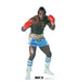 Lifesize cardboard standup figure of a boxer in red gloves and blue shorts with white striped socks, labeled "ROCKY III" at the bottom.