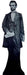 Black and white vintage cardboard standup cutout depicting a bearded man in 19th-century formal attire including a long coat and vest, holding a document.