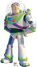 Buzz Lightyear action figure cardboard standup with green and purple space suit, helmet with clear visor, articulated limbs, and "Lightyear" text on chest panel.