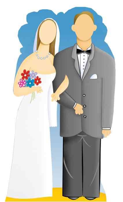 Wedding Couple Lifesize Stand-In *Made to order-please allow 10-14 days for processing*