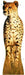 Life-size cardboard standup cutout of a cheetah standing upright with tan and spotted coat, featuring the animal's distinctive head, body, and legs against a white background.