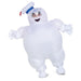 A child wearing a Childs Ghostbusters Mini Puft Afterlife Movie Inflatable Costume.