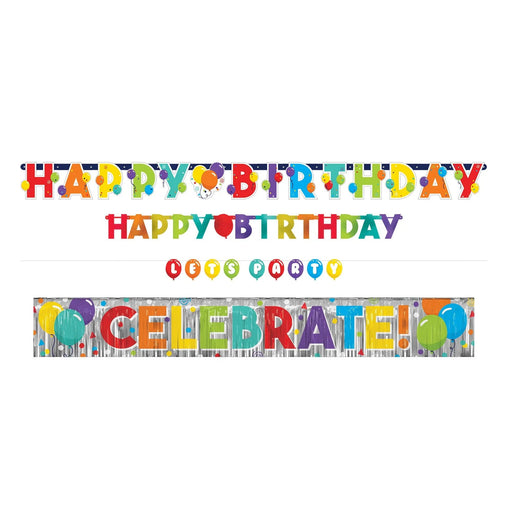 Birthday Celebration 4-in-1 Value Pack Banners | 4 ct