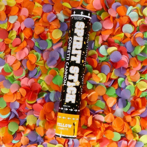 12" Spirit Stick Confetti Cannon Yellow | 1ct