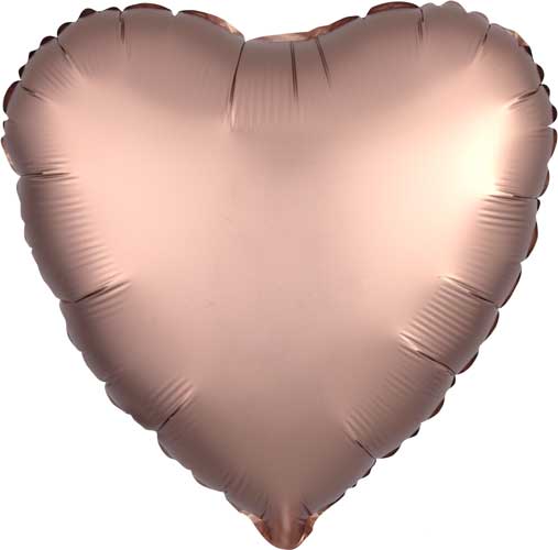 Rose Copper Satin Luxe Heart Balloon 18" | 1ct