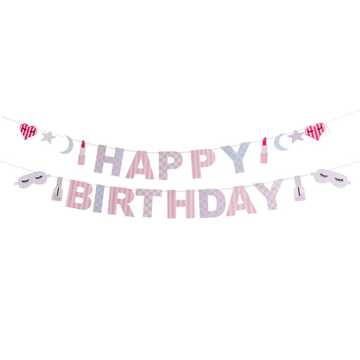 Pastel Spa Happy Birthday Banner | 1ct