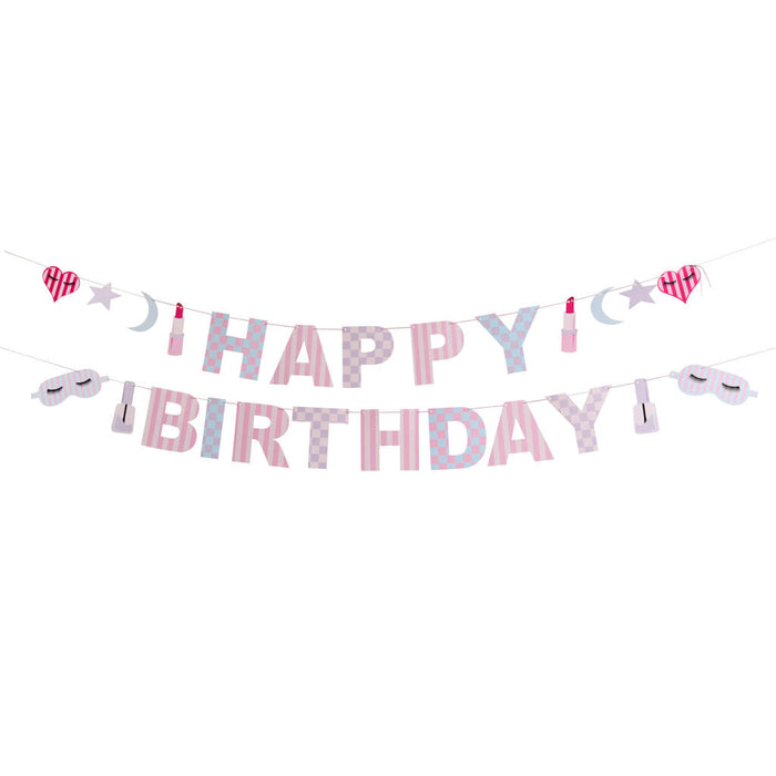 Pastel Spa Happy Birthday Banner | 1ct