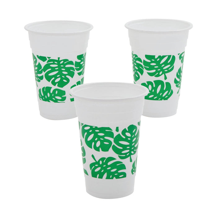 Bulk Trop Plm Leaf Cup - Party Supplies