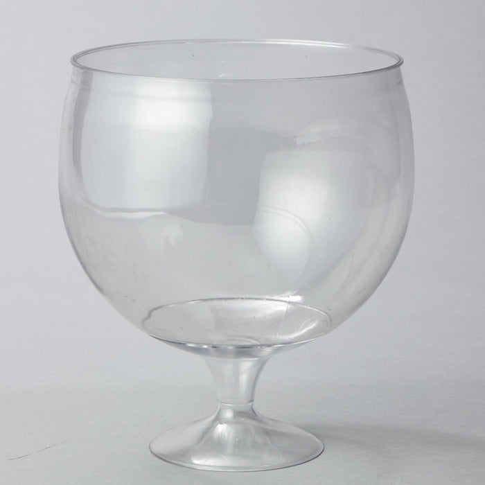 Product photo of Plastic Pedestal Bowl - 3.2qts Clear — a Portofino party product shown on a plain background.