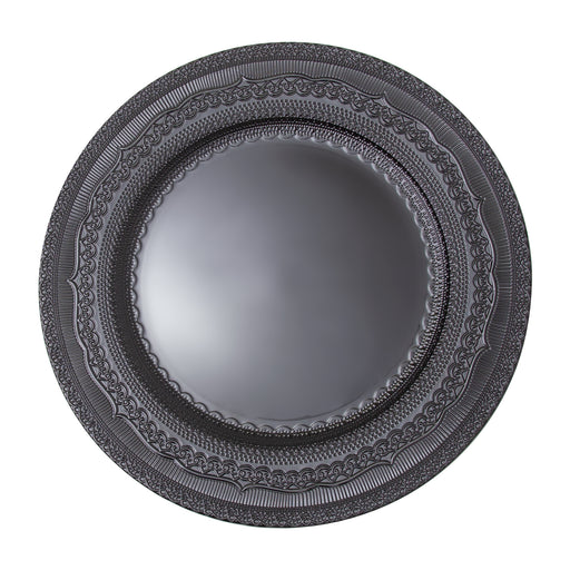 Eyelet Plastic Charger Plate 13" - Black | 1ct