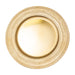 Product photo of Eyelet Plastic Charger Plate 13" - Gold — a Portofino party product shown on a plain background.