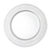 Product photo of Eyelet Plastic Charger Plate 13" - Silver — a Portofino party product shown on a plain background.