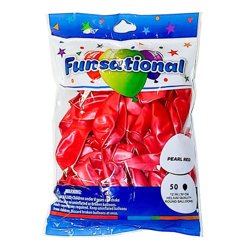 Red Funsational 12" Latex Ballons | 50ct