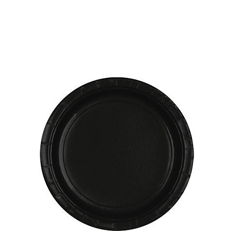 Black 6.75'' Paper Plates | 20ct
