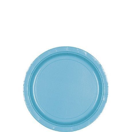 Caribbean Blue Dessert Paper Plates 6.75" | 20ct