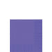 Purple beverage napkins with a flat solid section and ribbed textured border edges, displayed as a folded stack of 40 count.