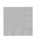 Pack of silver lunch napkins with a textured surface, shown as a folded stack.