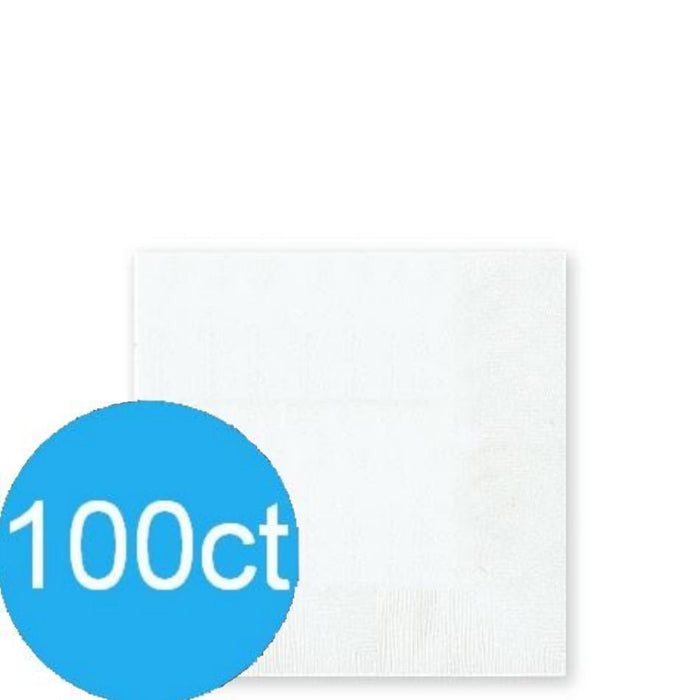 White Beverage Napkins | 100ct - Zurchers