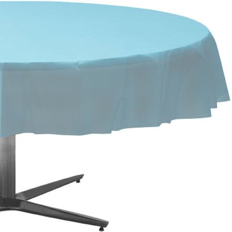 Caribbean Blue Round Table Cloth 84" | 1ct