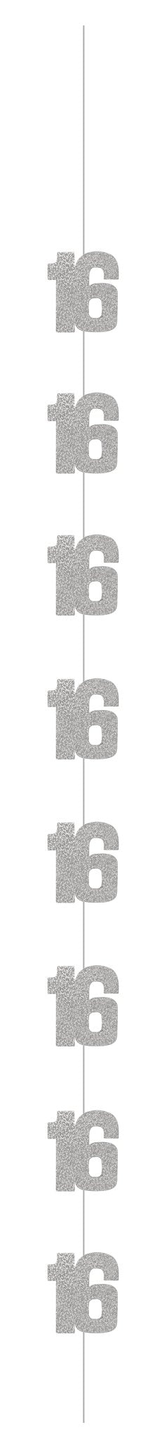 16th Birthday Hanging Decoration | 6ct