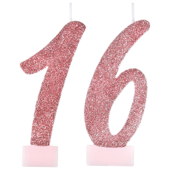 Sweet Sixteen Numeral Candles | 2 pcs