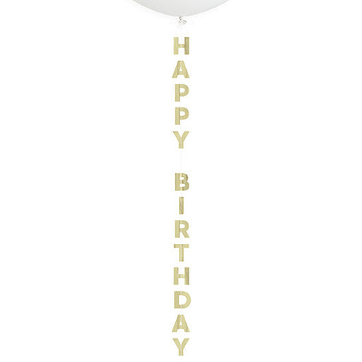 Gold Happy Birthday Balloon String 4ft | 1ct