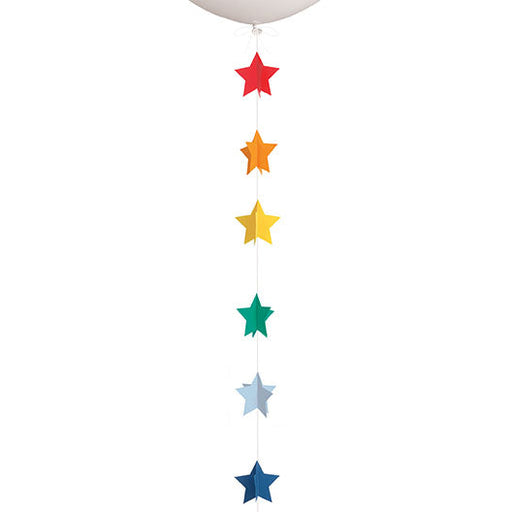 Rainbow 3D Paper Star Balloon String 6ft | 1ct