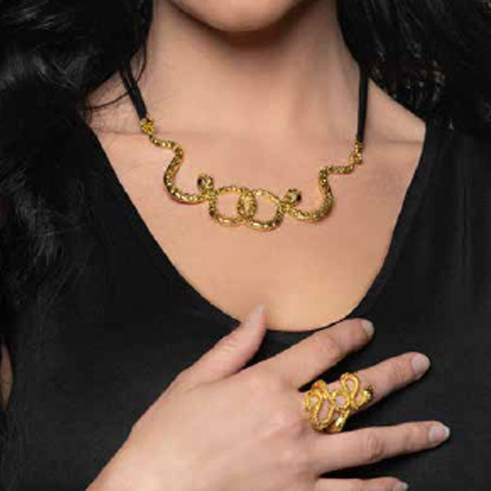 Adult Snake Necklace and Ring Set | 1 ct