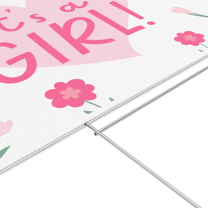 It's A Girl Yard Sign 24" x 18" | 1 ct