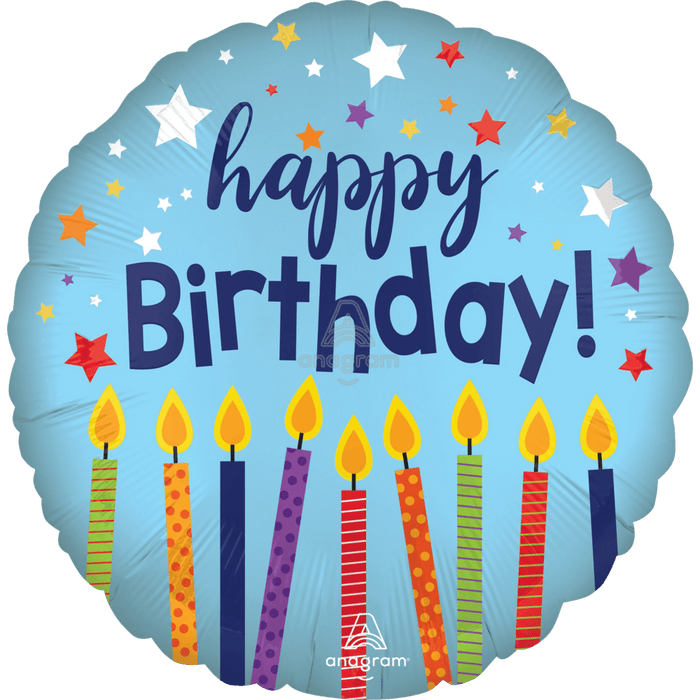 18in Birthday Candles Confetti Balloon | 1ct - Party Supplies