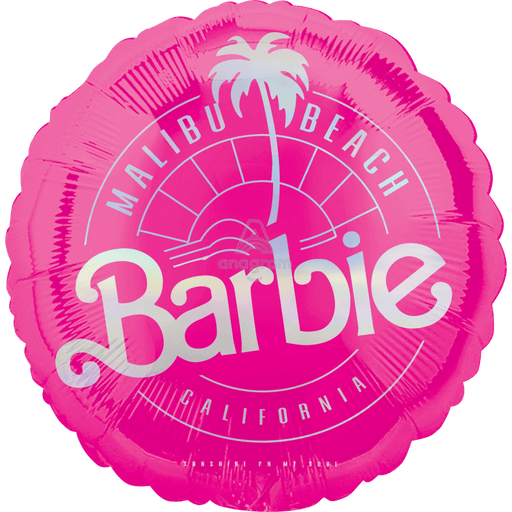 18in Holographic Barbie Mylar Balloon | 1ct
