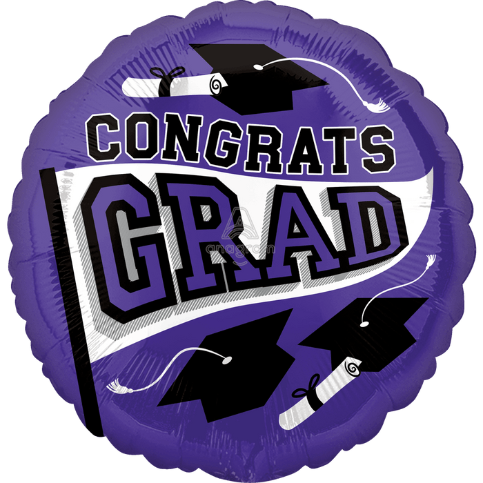 18in Purple School Colors Be True - Party Supplies