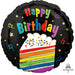 Happy Birthday Rainbow Cake Mylar 18in | 1ct - Zurchers