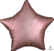 Rose copper satin star-shaped foil balloon with five points and a lustrous finish.