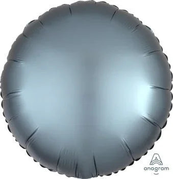 Steel Blue Round Satin Luxe Balloon 18" | 1ct